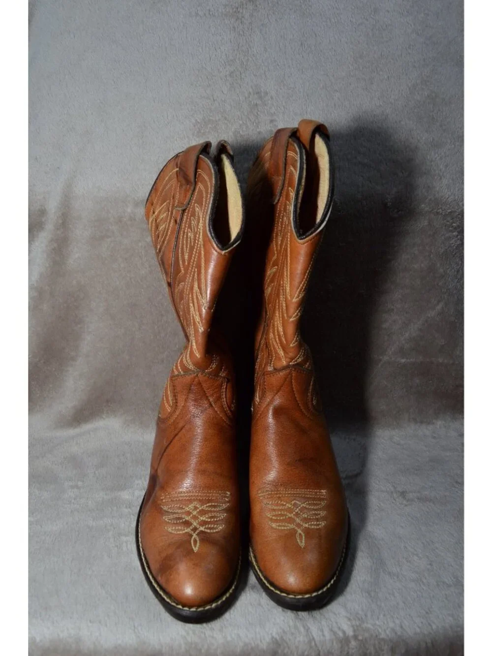 Wrangler Kids Youth Size 4 Boots Western Classic Rodeo Brown Leather Round